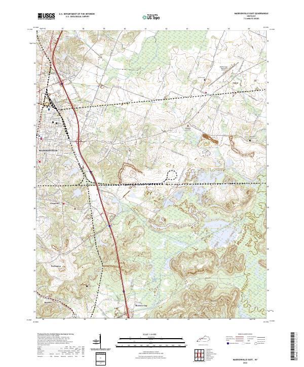 USGS Topographic Map – Madisonville East