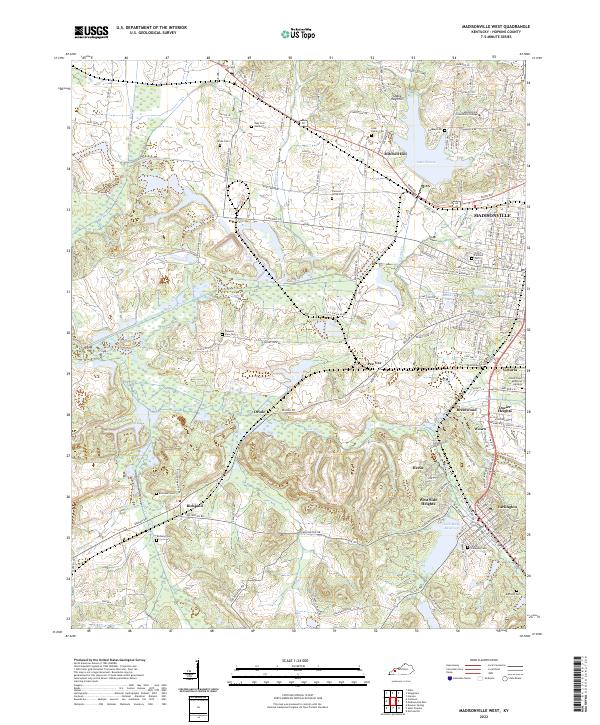 USGS Topographic Map – Madisonville West