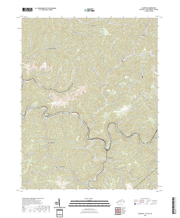 USGS Topographic Map – Majestic