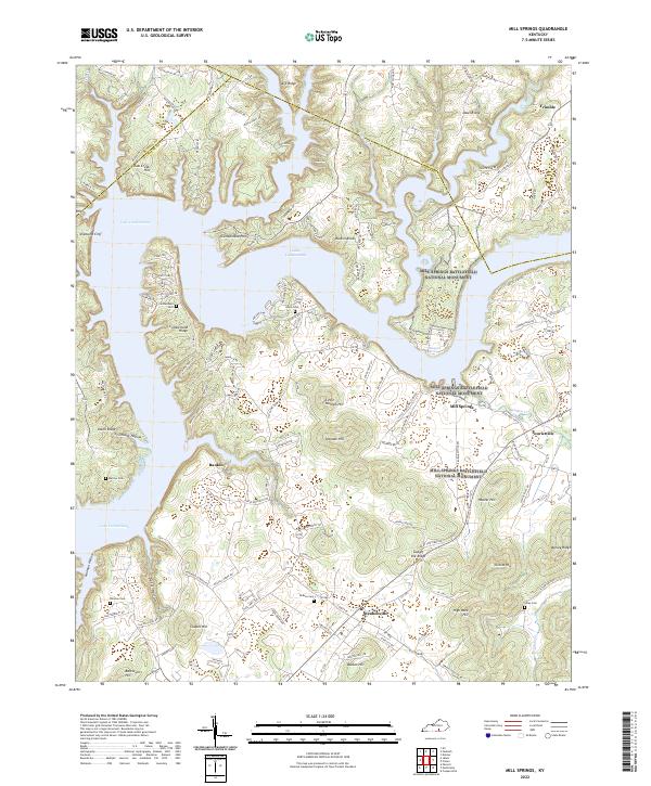 USGS Topographic Map – Mill Springs