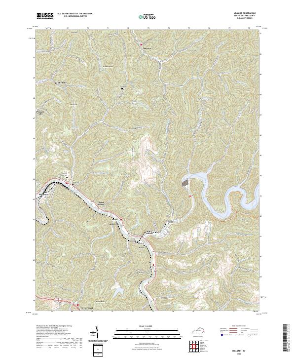 USGS Topographic Map – Millard