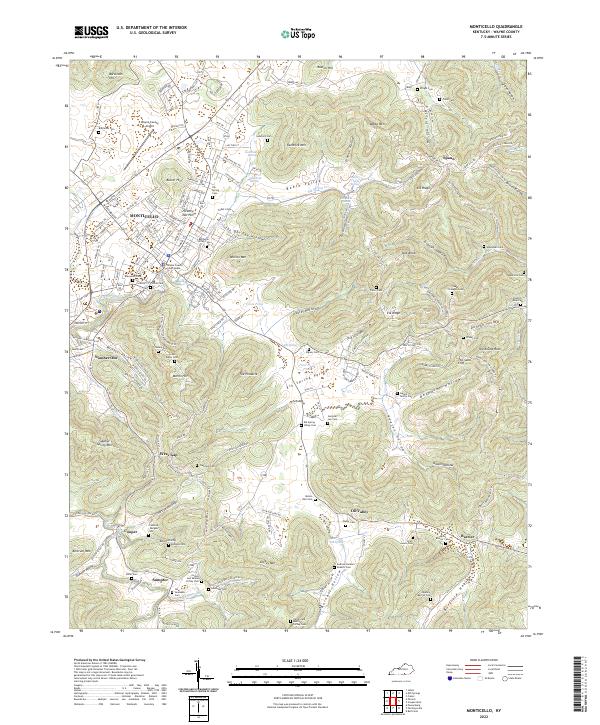 USGS Topographic Map – Monticello