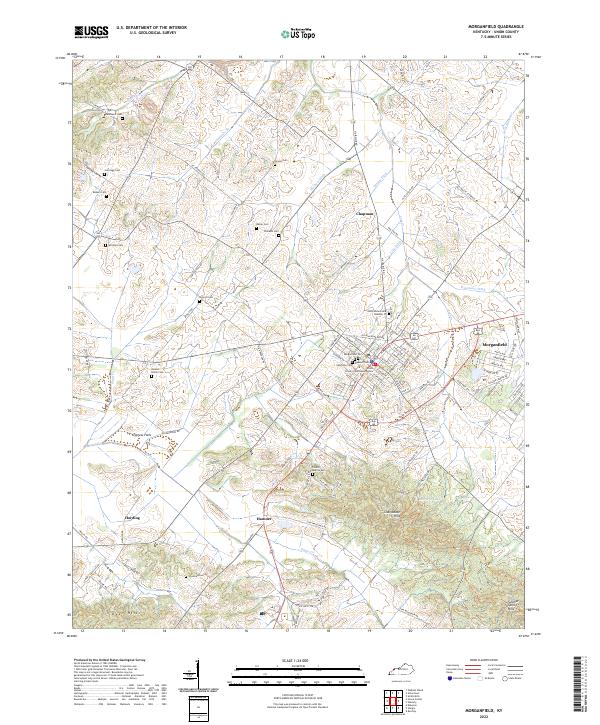 USGS Topographic Map – Morganfield