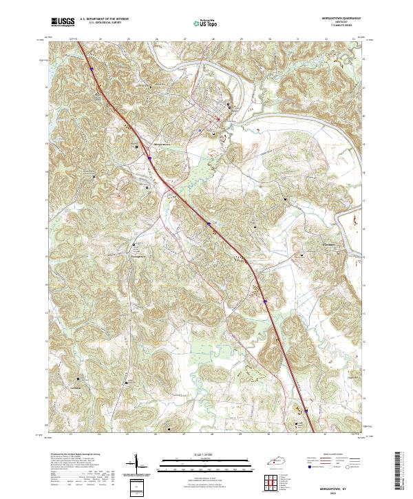 USGS Topographic Map – Morgantown