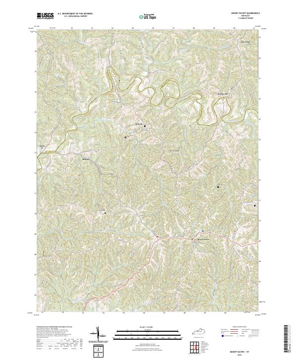 USGS Topographic Map – Mount Olivet