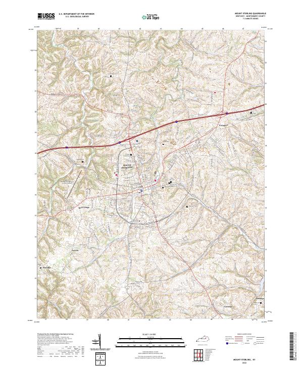USGS Topographic Map – Mount Sterling