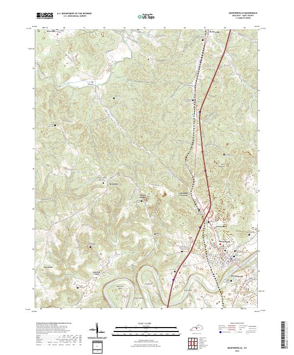 USGS Topographic Map – Munfordville
