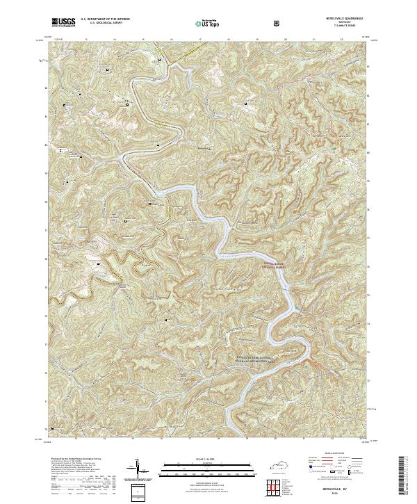 USGS Topographic Map – Nevelsville