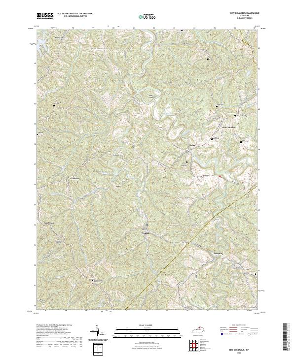 USGS Topographic Map – New Columbus