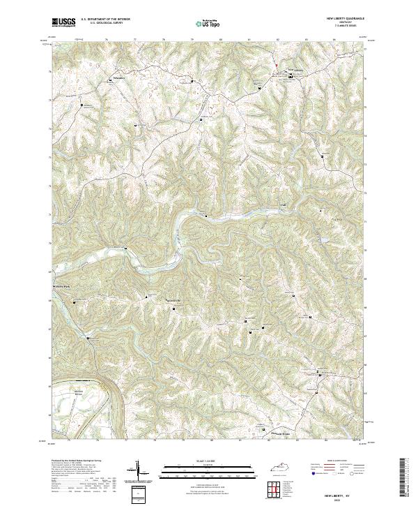 USGS Topographic Map – New Liberty