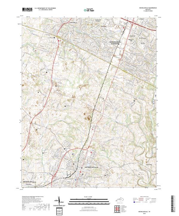 USGS Topographic Map – Nicholasville