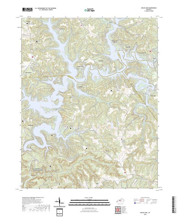 USGS Topographic Map – Nolin Lake