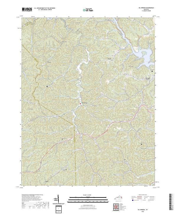 USGS Topographic Map – Oil Springs
