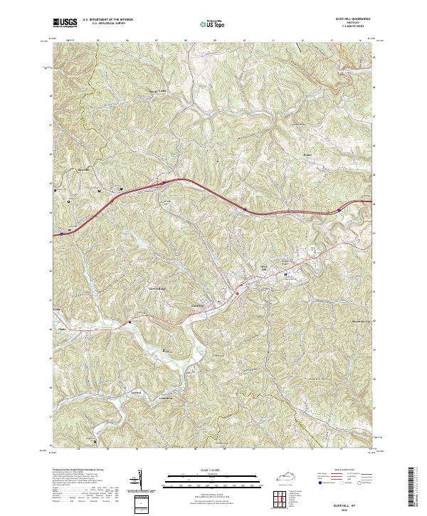 USGS Topographic Map – Olive Hill