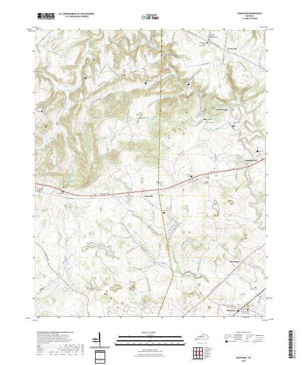USGS Topographic Map – Olmstead