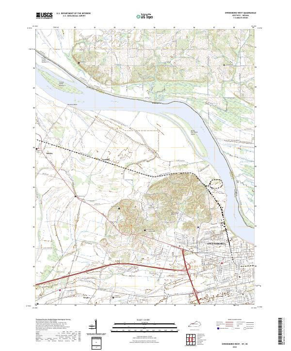 USGS Topographic Map – Owensboro West