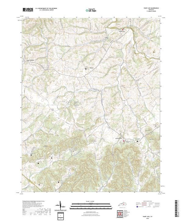 USGS Topographic Map – Paint Lick