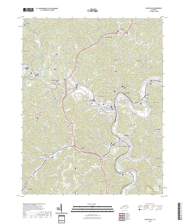 USGS Topographic Map – Paintsville