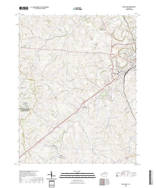 USGS Topographic Map – Paris West