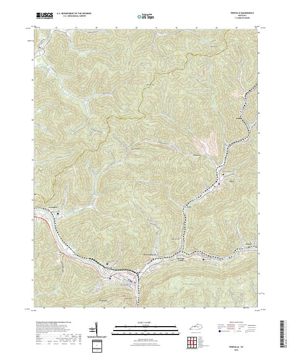 USGS Topographic Map – Pineville