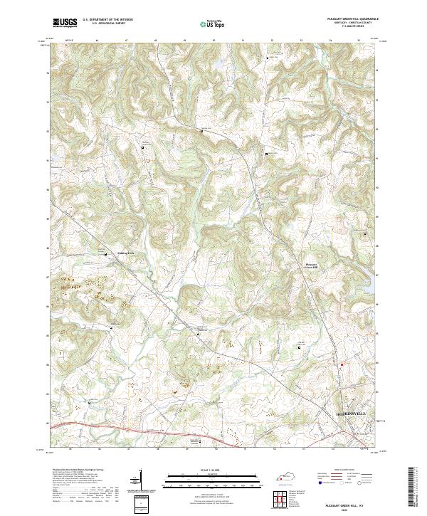 USGS Topographic Map – Pleasant Green Hill