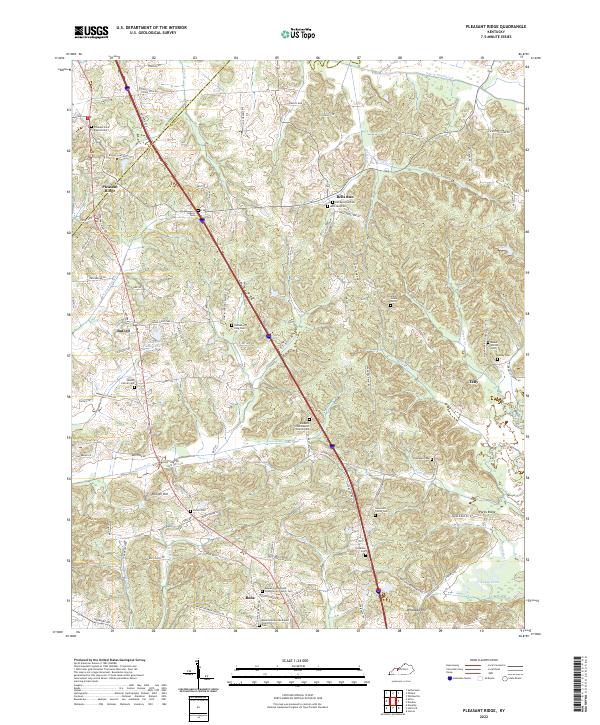 USGS Topographic Map – Pleasant Ridge
