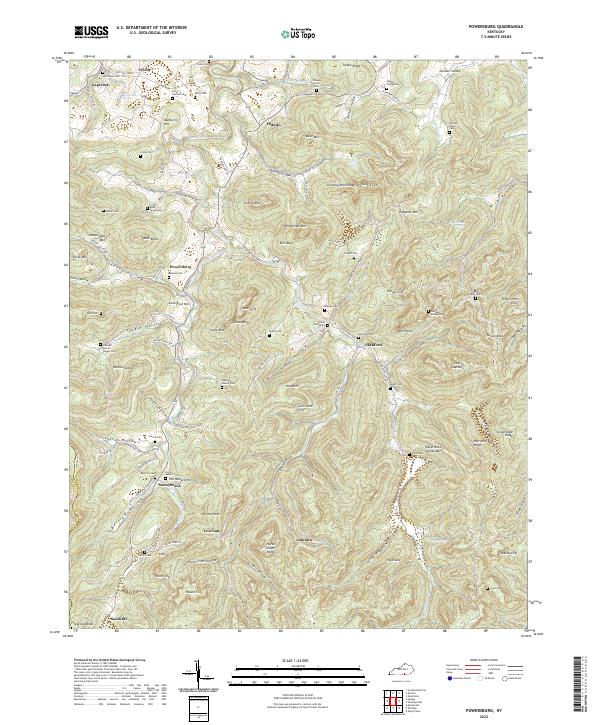 USGS Topographic Map – Powersburg