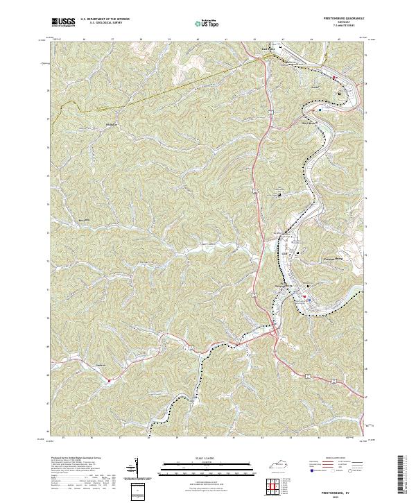 USGS Topographic Map – Prestonsburg