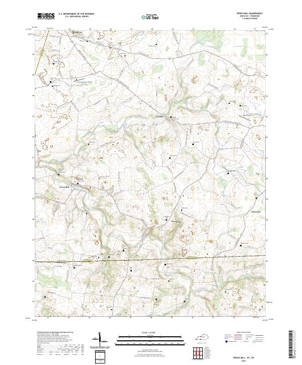 USGS Topographic Map – Prices Mill