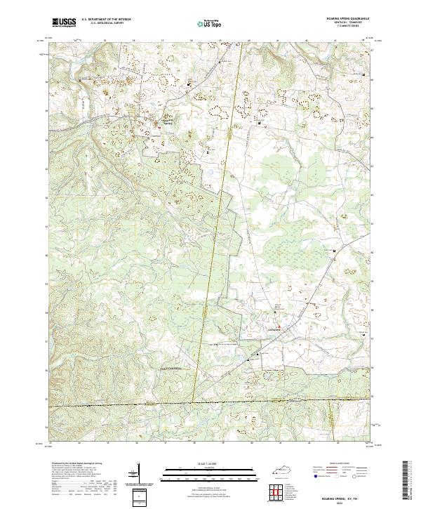 USGS Topographic Map – Roaring Spring