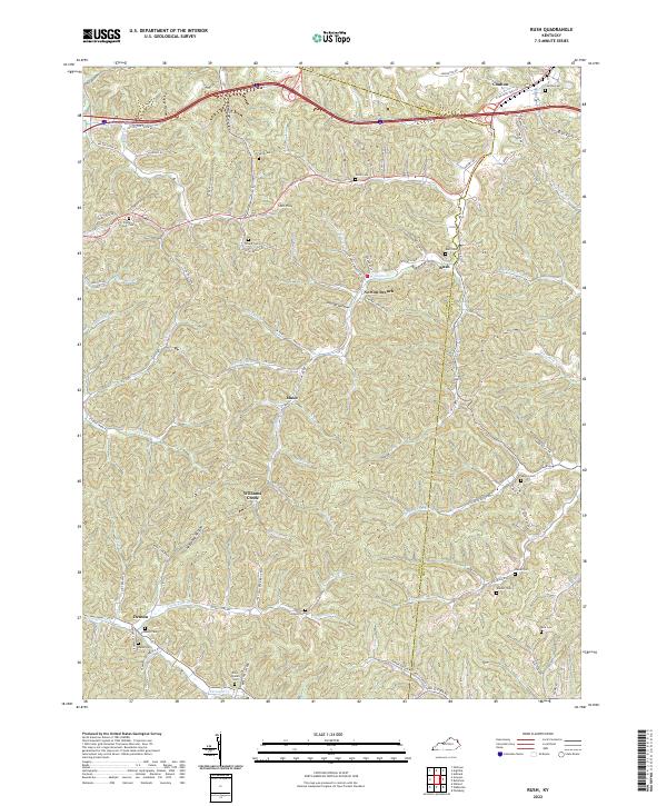 USGS Topographic Map – Rush