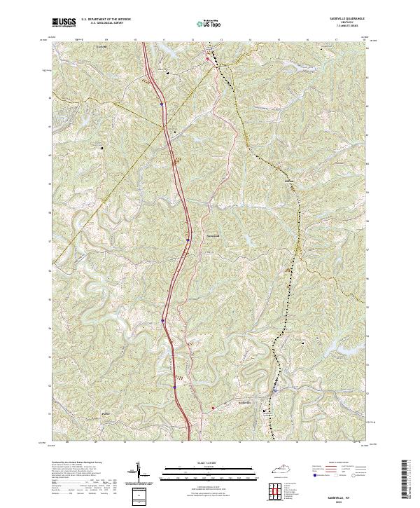 USGS Topographic Map – Sadieville