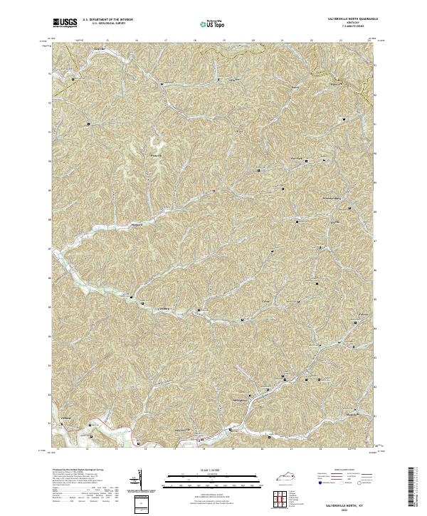 USGS Topographic Map – Salyersville North
