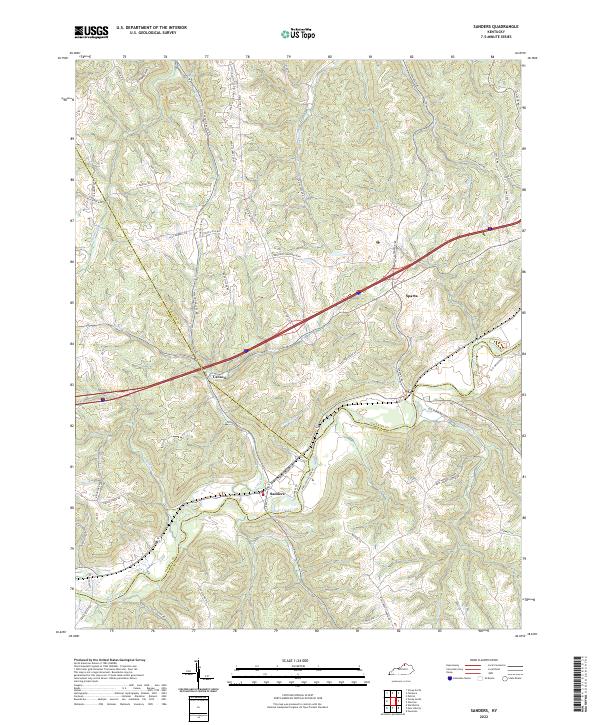 USGS Topographic Map – Sanders