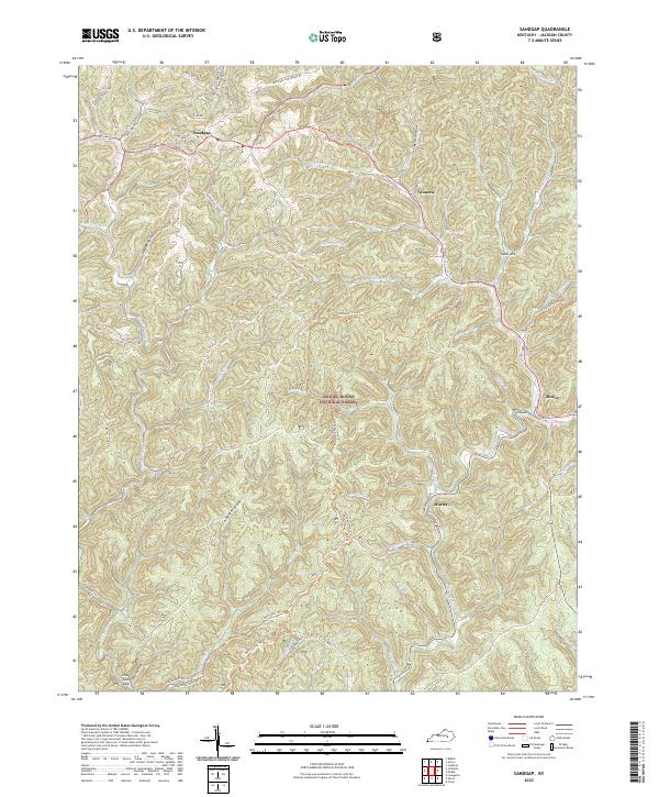USGS Topographic Map – Sandgap