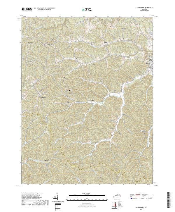 USGS Topographic Map – Sandy Hook