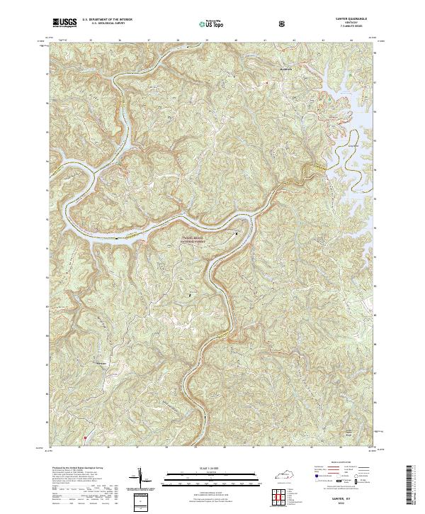 USGS Topographic Map – Sawyer