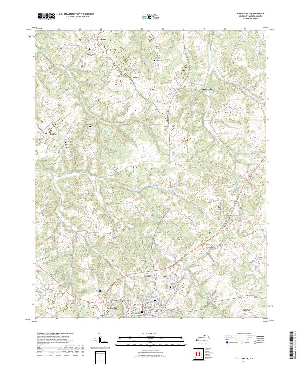 USGS Topographic Map – Scottsville