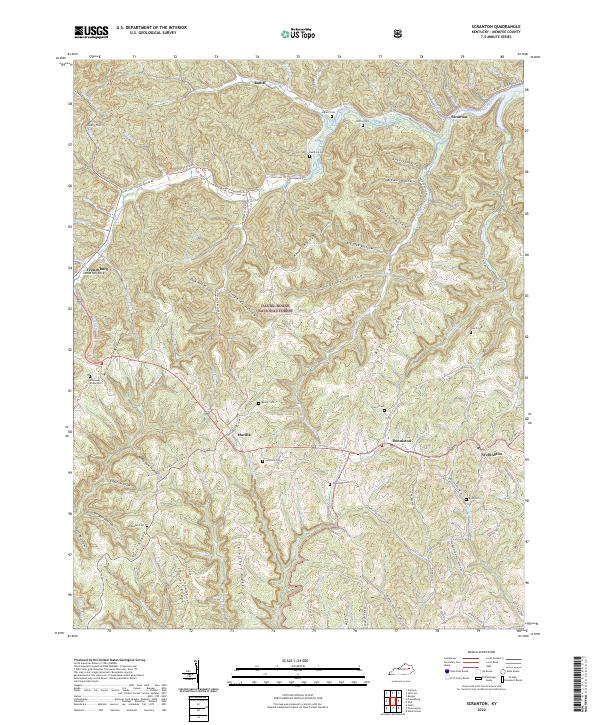 USGS Topographic Map – Scranton