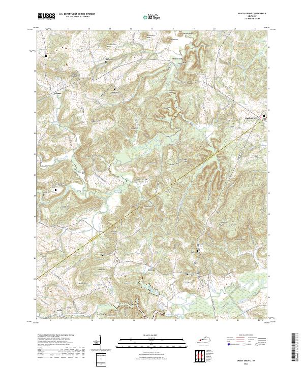 USGS Topographic Map – Shady Grove