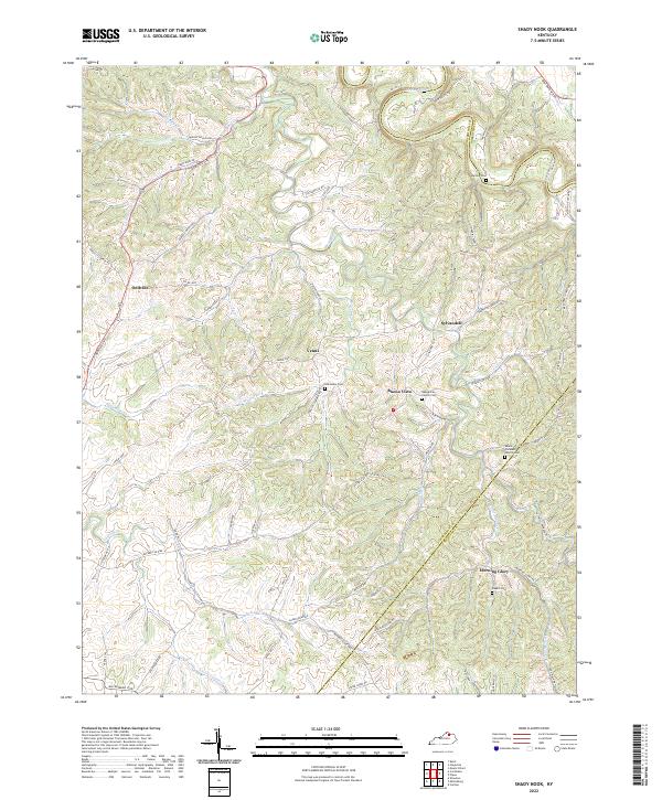 USGS Topographic Map – Shady Nook
