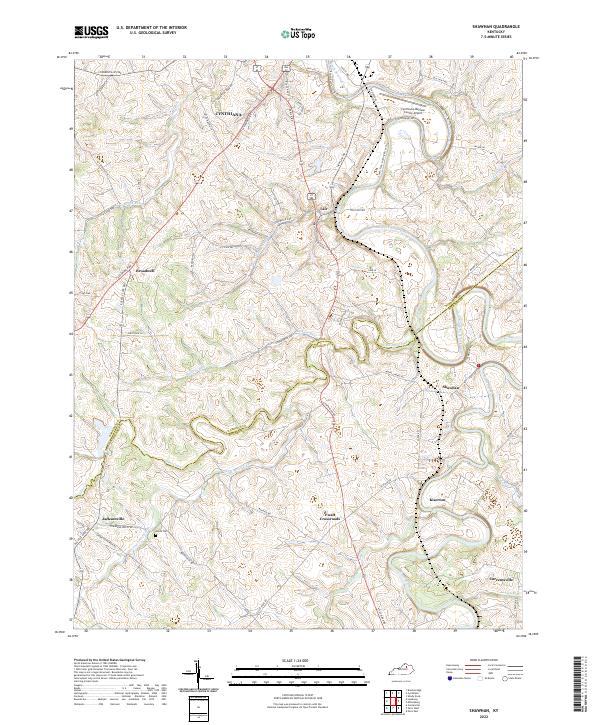 USGS Topographic Map – Shawhan