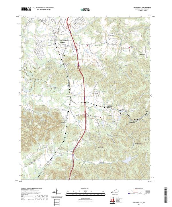 USGS Topographic Map – Shepherdsville