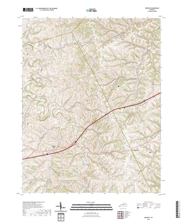 USGS Topographic Map – Sideview