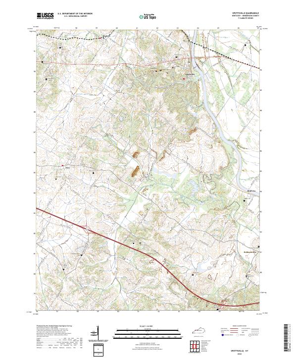 USGS Topographic Map – Spottsville
