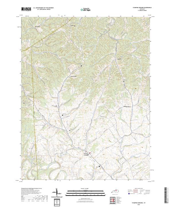 USGS Topographic Map – Stamping Ground