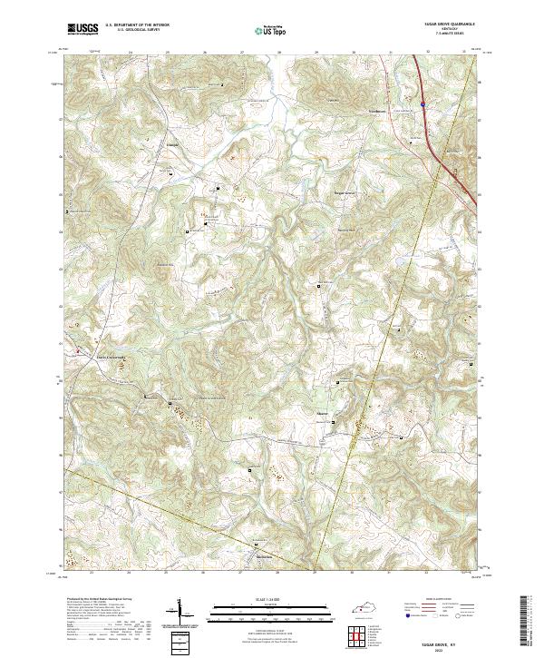 USGS Topographic Map – Sugar Grove