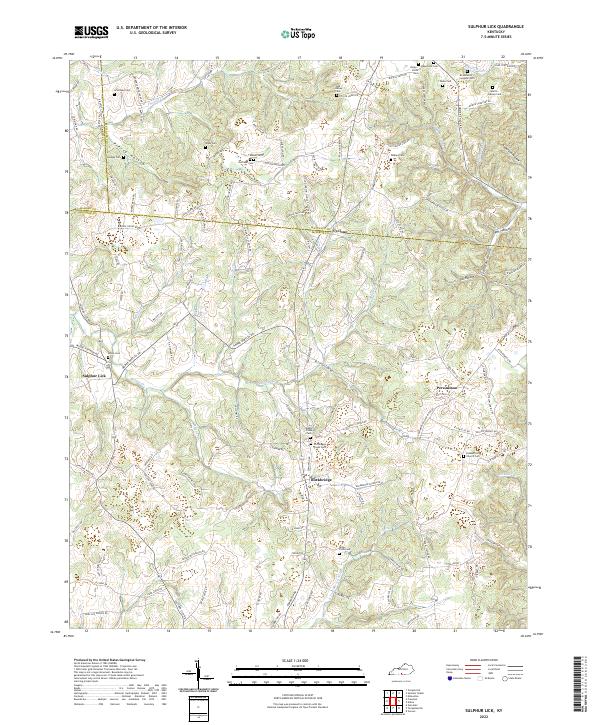 USGS Topographic Map – Sulphur Lick