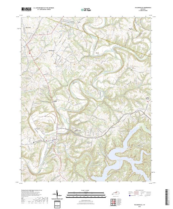 USGS Topographic Map – Taylorsville