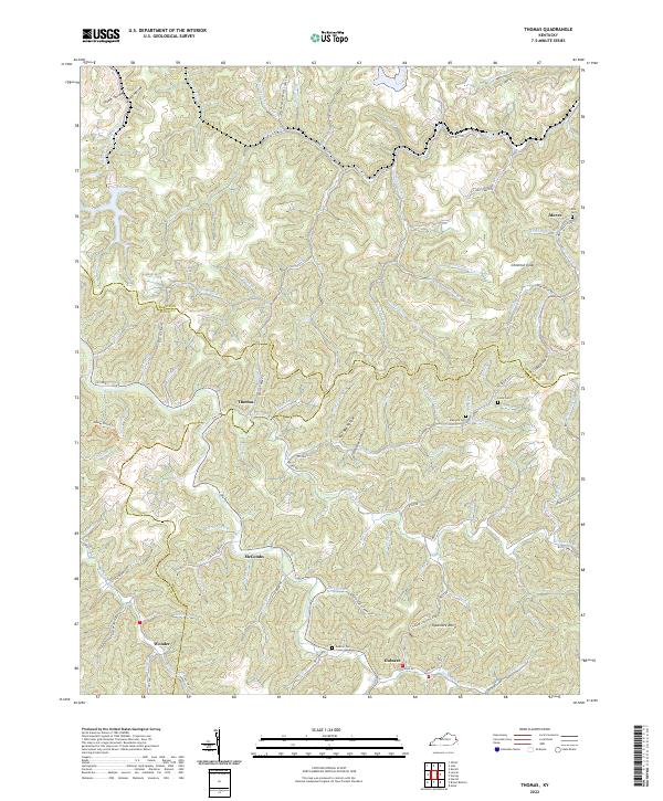 USGS Topographic Map – Thomas